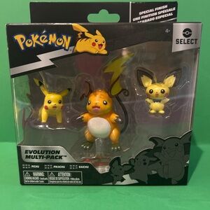 Pokémon Evolution Multi-Pack with Pikachu, Raichu, and Pichu